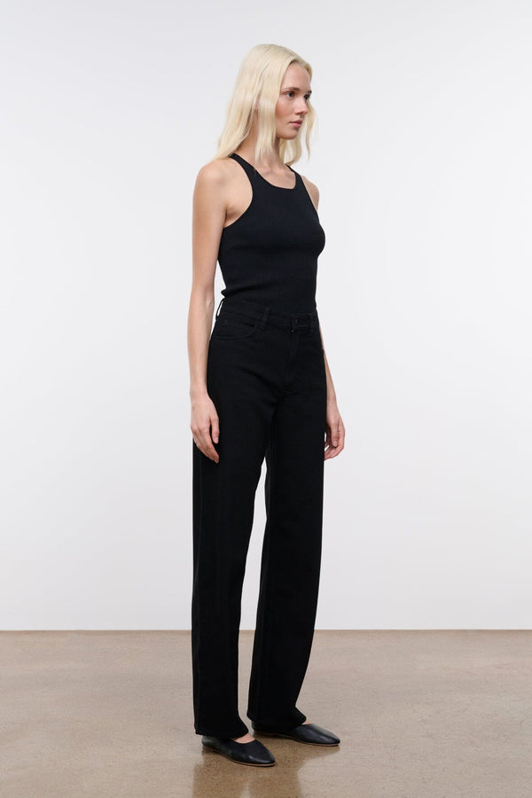 Staud LEO HIGH RISE JEAN BLACK