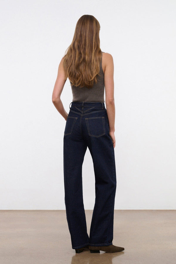 Staud LEO HIGH RISE JEAN INDIGO