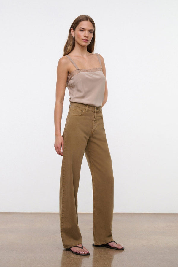 Staud LEO HIGH RISE JEAN PORTOBELLO