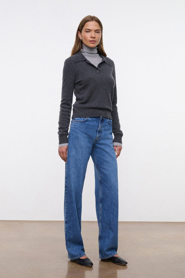 Staud LEO HIGH RISE JEAN VINTAGE WASH