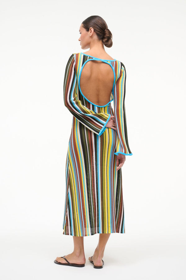 Staud LORENA DRESS SKATE STRIPE