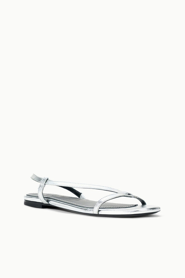 Staud LOUDEN SANDAL SILVER