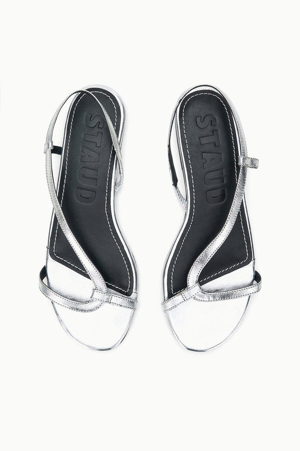 Staud LOUDEN SANDAL SILVER