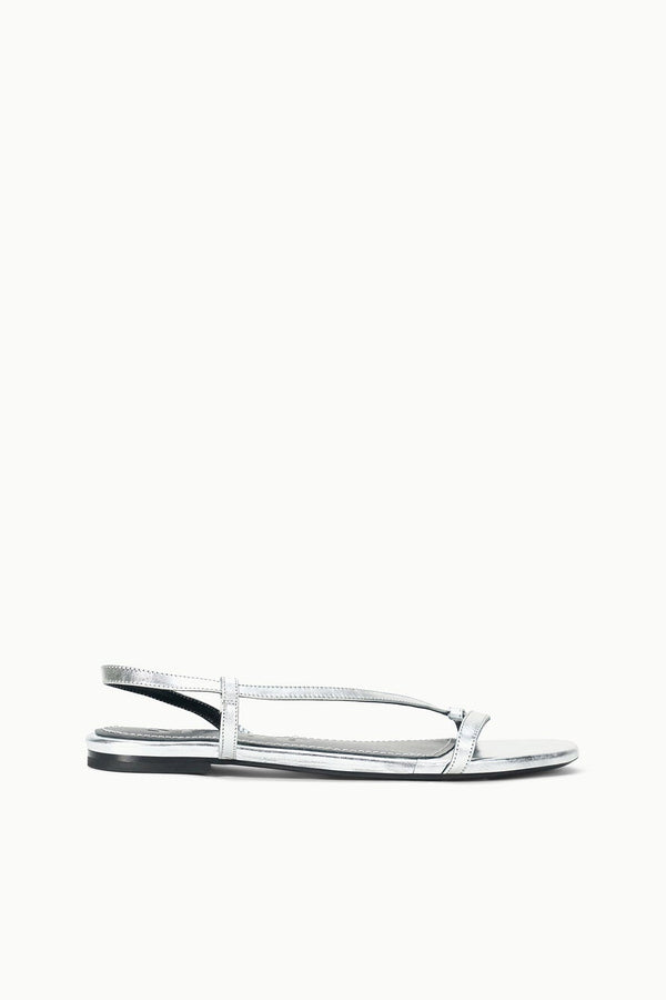 staud LOUDEN SANDAL SILVER