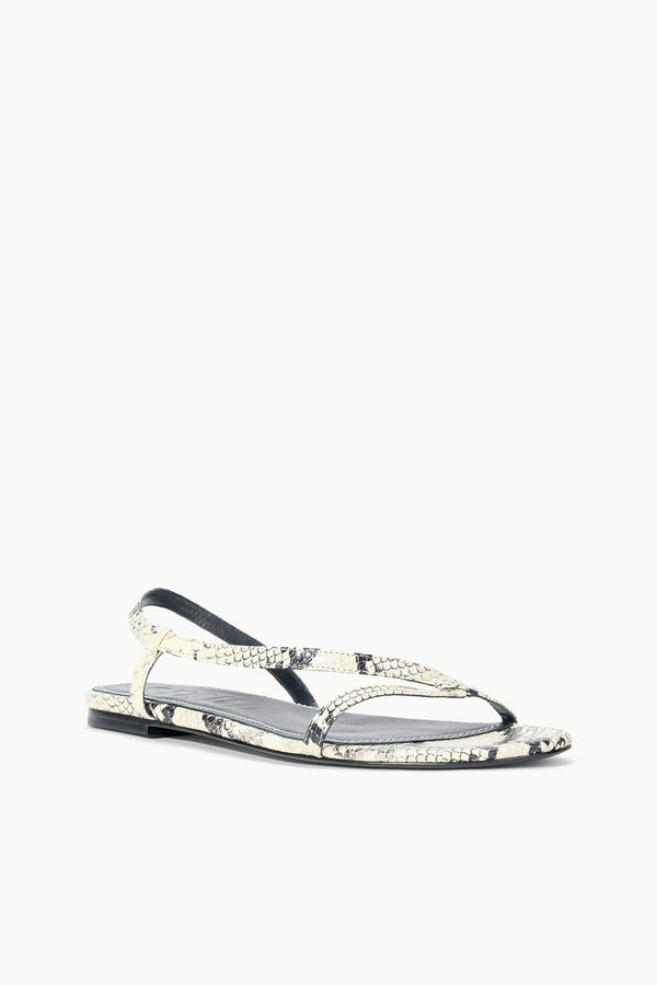 Staud LOUDEN SANDAL WHITE SNAKE