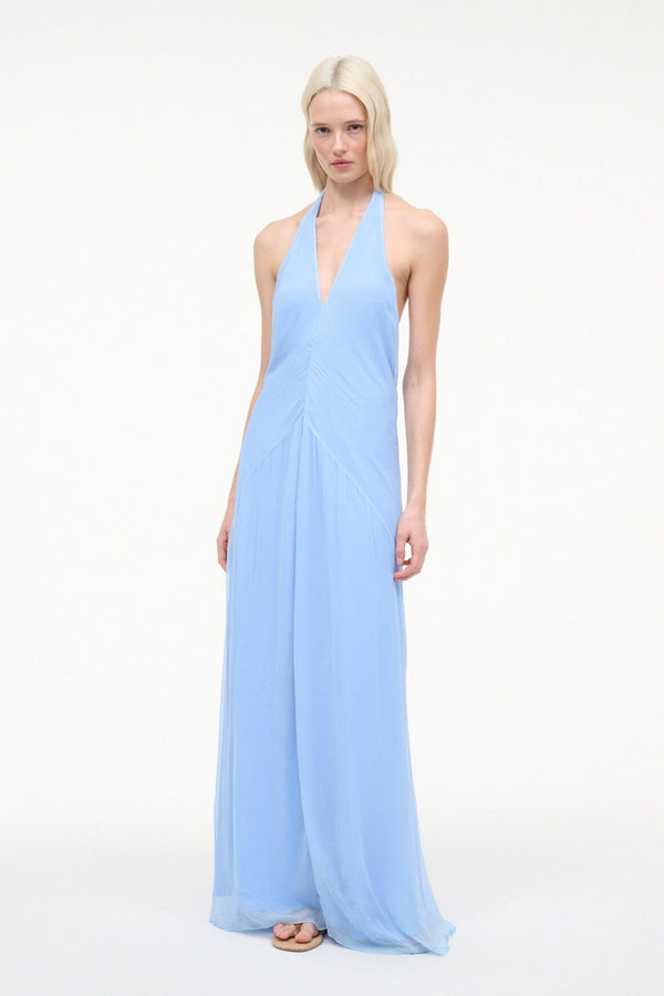 staud LUMA DRESS CLEAR BLUE
