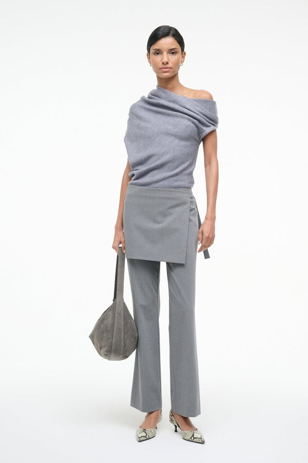 Staud MABEL SWEATER HEATHER GREY