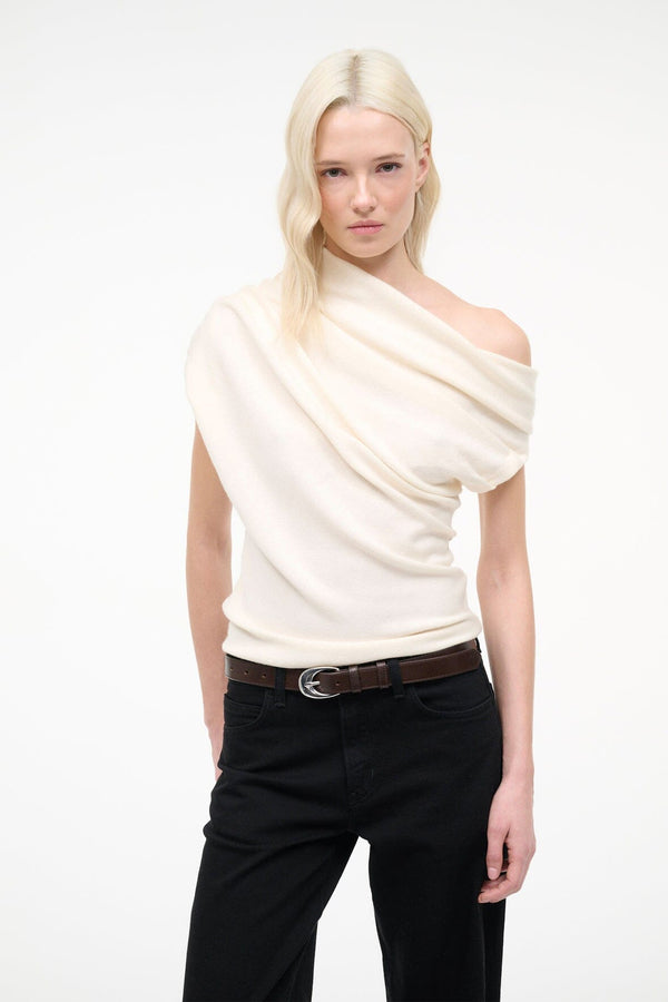 staud MABEL SWEATER IVORY