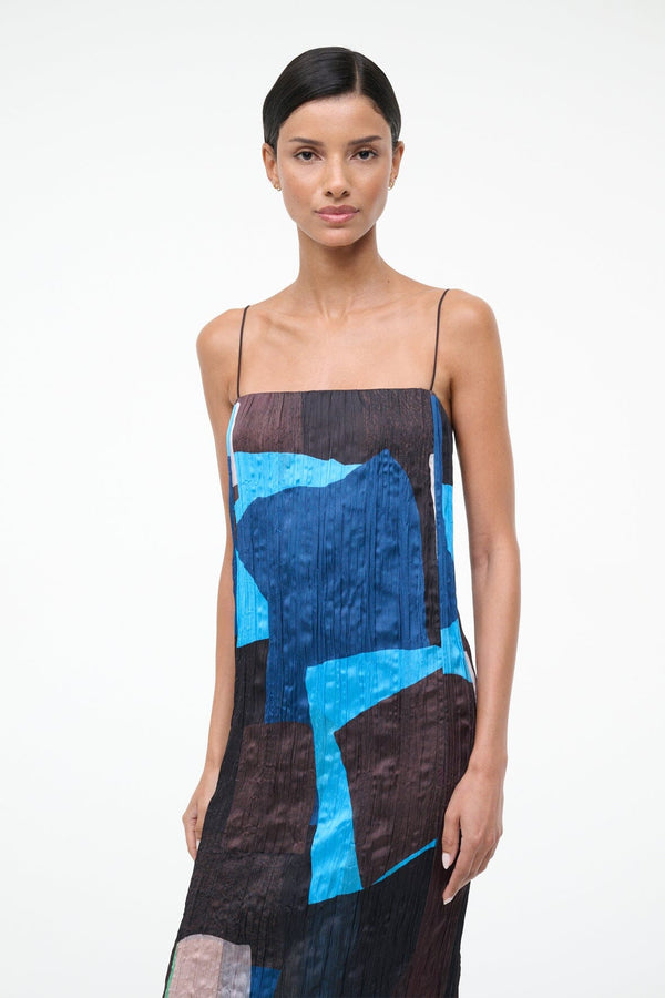 Staud MAE DRESS BLUE PRISM