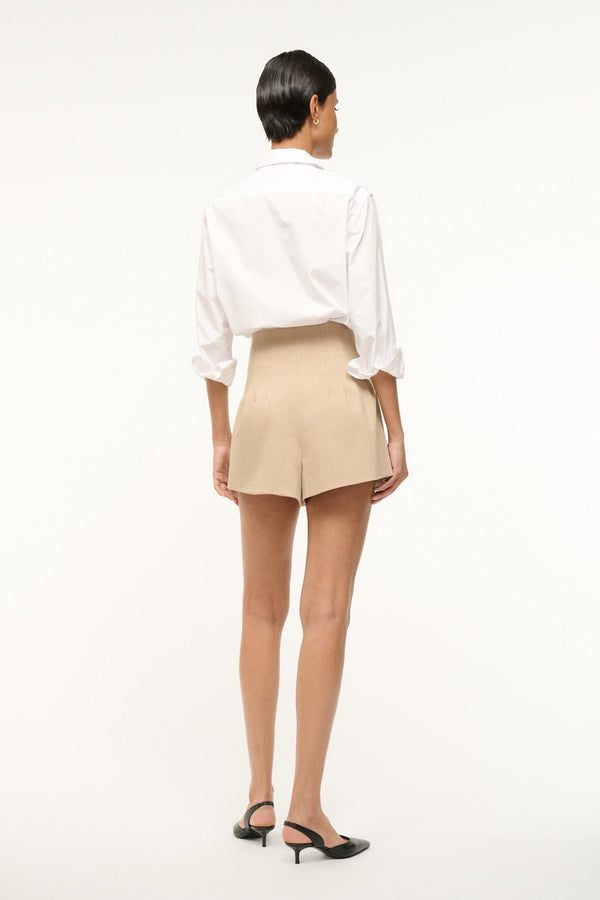 Staud MAGPIE SHORTS STONE