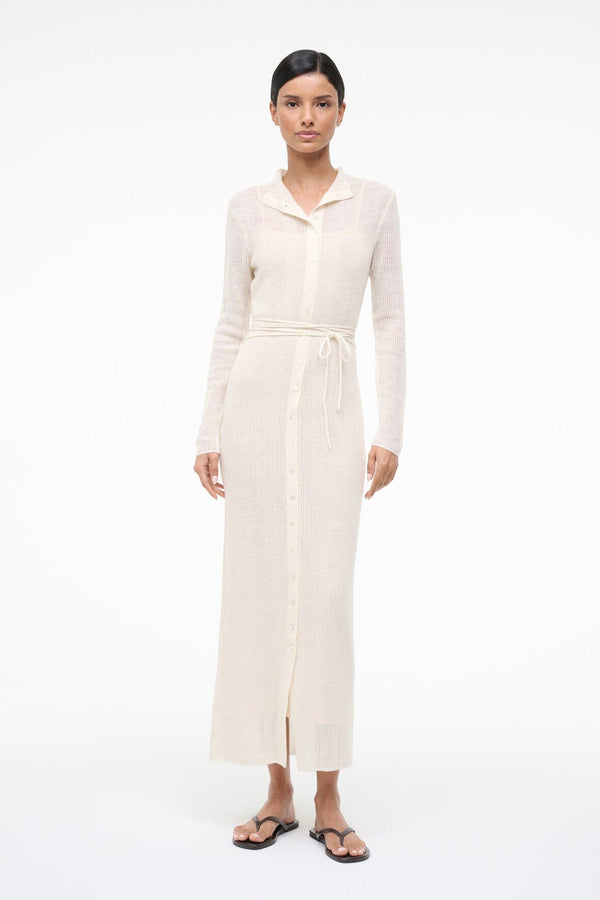 Staud MARIANNE DRESS IVORY
