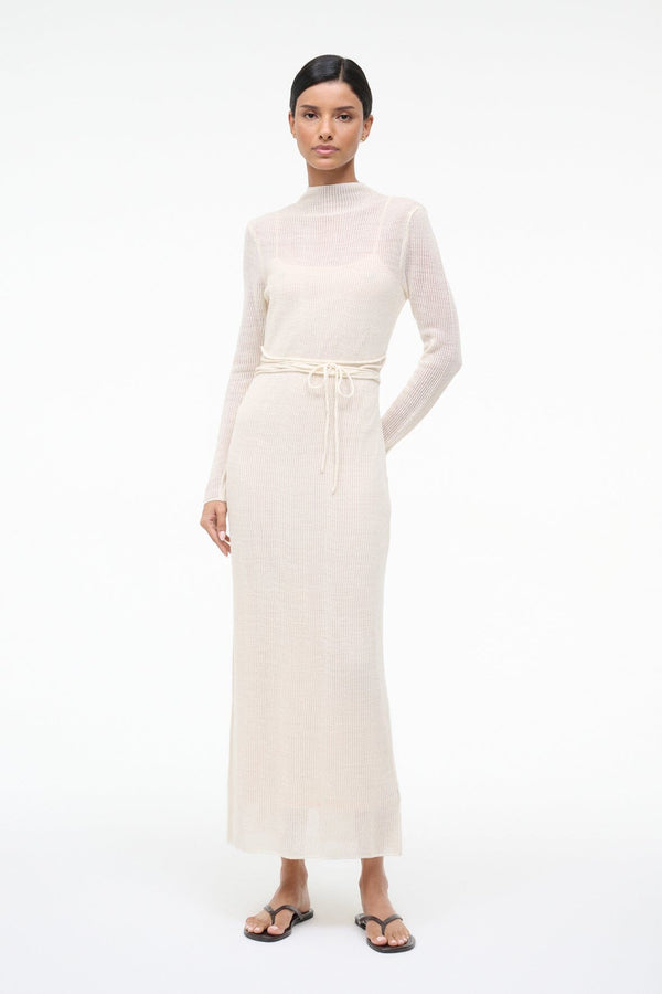 staud MARIANNE DRESS IVORY