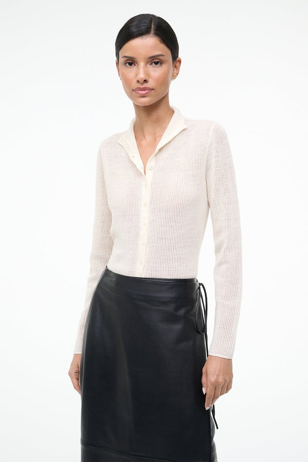 staud MARIANNE SWEATER IVORY