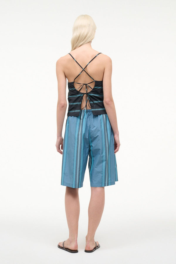 Staud MATEO BERMUDA SHORT MARINA STRIPE