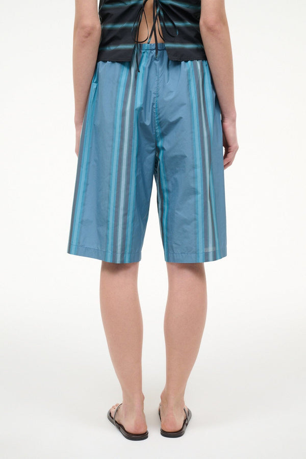 Staud MATEO BERMUDA SHORT MARINA STRIPE