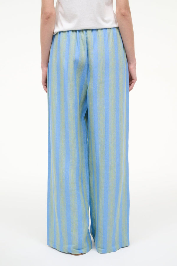 Staud MATEO LINEN PANT SEAPORT STRIPE