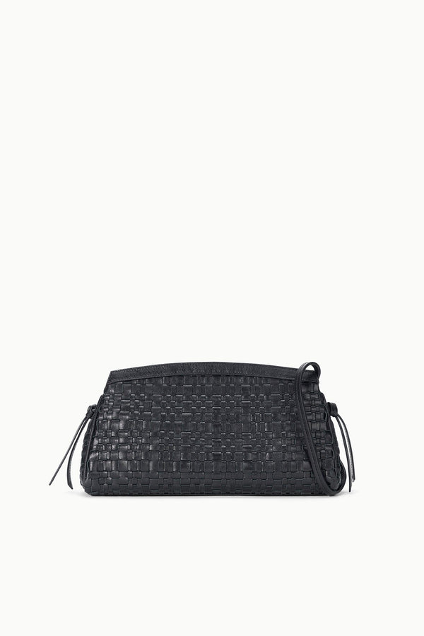 staud MAUDE CONVERTIBLE CLUTCH BLACK WOVEN