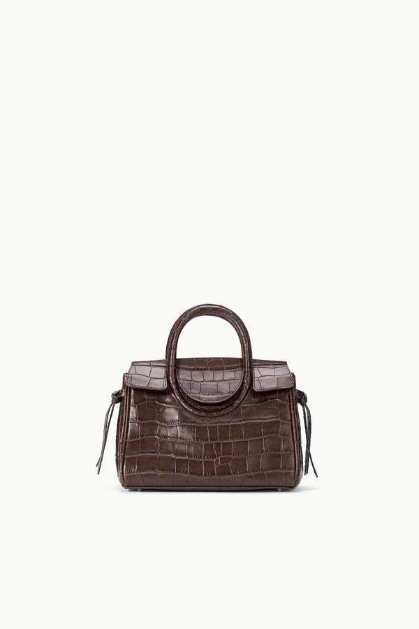Staud MAUDE MINI CARRYALL ESPRESSO CROCO