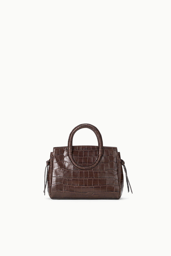Staud MAUDE MINI CARRYALL ESPRESSO CROCO