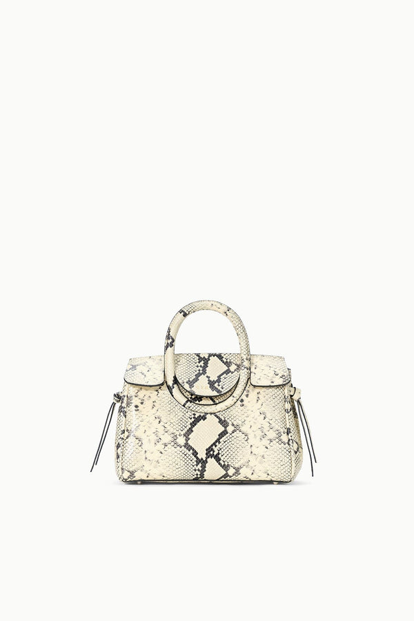 Staud MAUDE MINI CARRYALL WHITE SNAKE