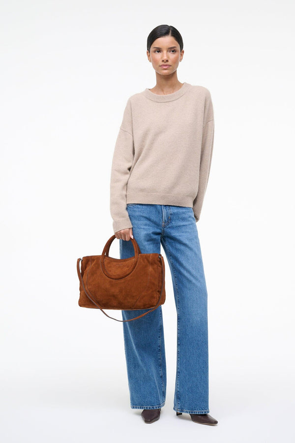 Staud MAUDE SATCHEL TABAC SUEDE
