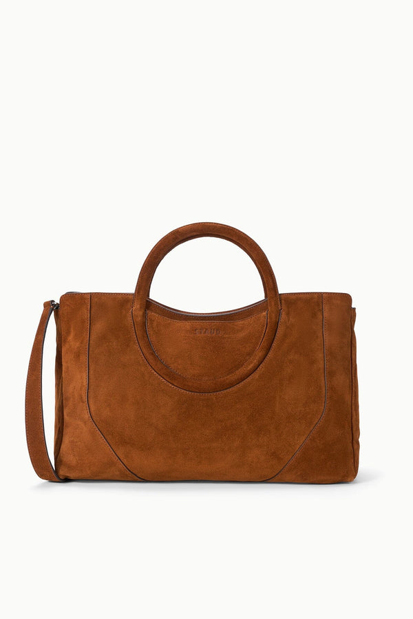 staud MAUDE SATCHEL TABAC SUEDE