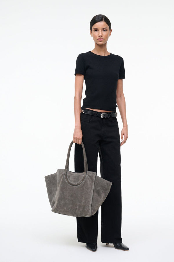 Staud MAUDE TOTE BAG STORM SUEDE