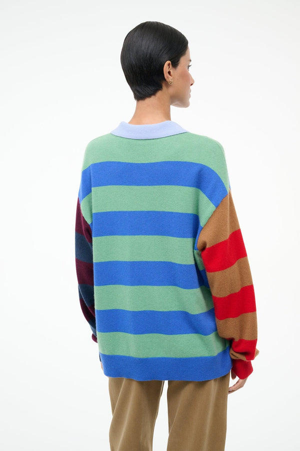 Staud MICHAEL CASHMERE SWEATER MULTI STRIPE