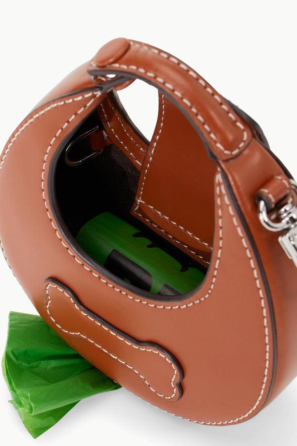 Staud MICRO MOON POOP BAG CARRIER TAN