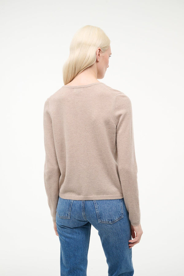 Staud MIDNIGHT CASHMERE CARDIGAN STONE