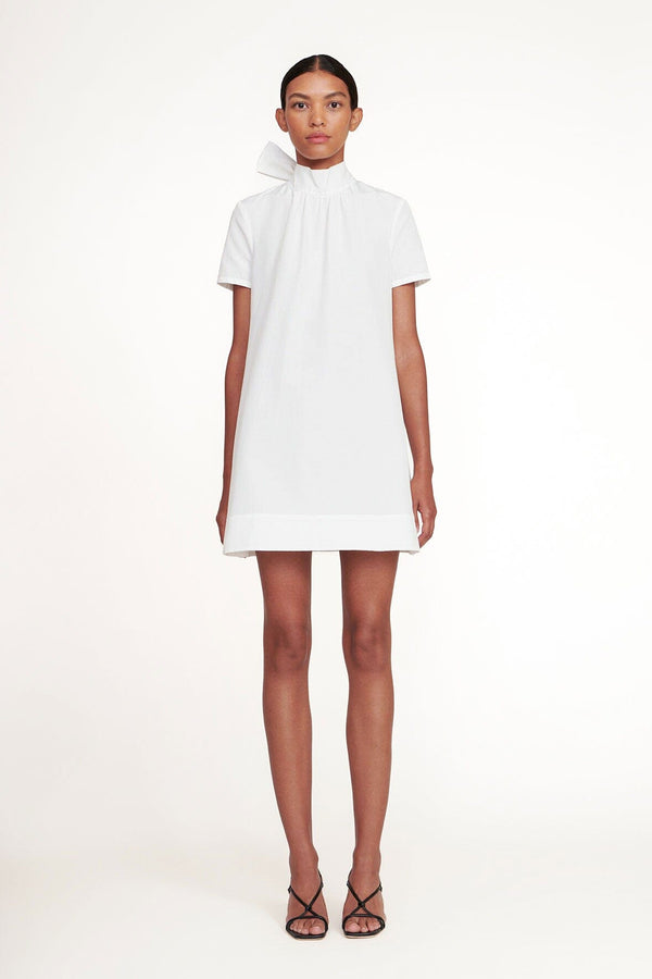 staud MINI ILANA DRESS WHITE