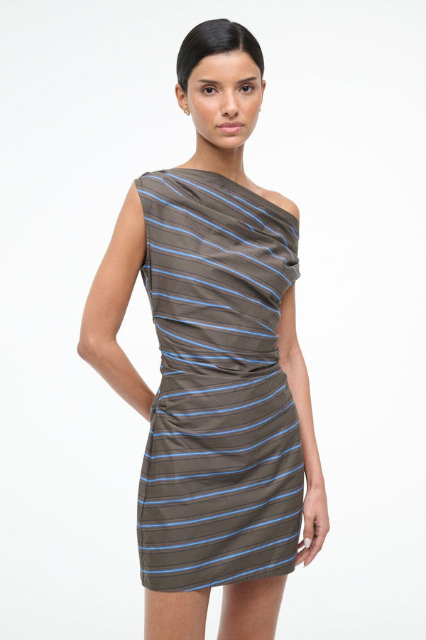 Staud MINI PHARE DRESS HUNTINGTON STRIPE