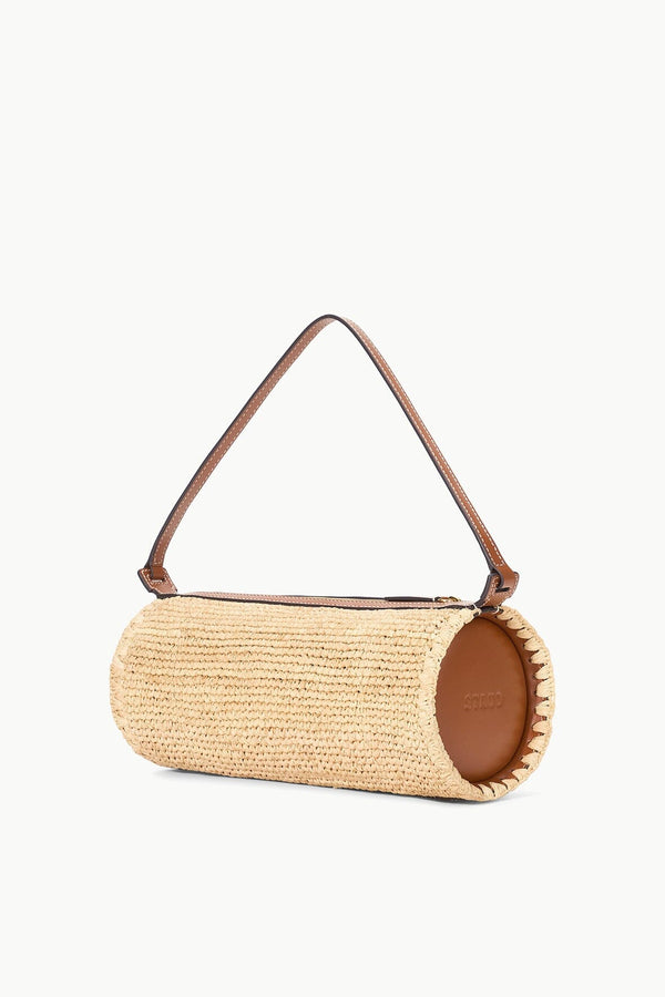 Staud MINI TARU RAFFIA BAG NATURAL TAN