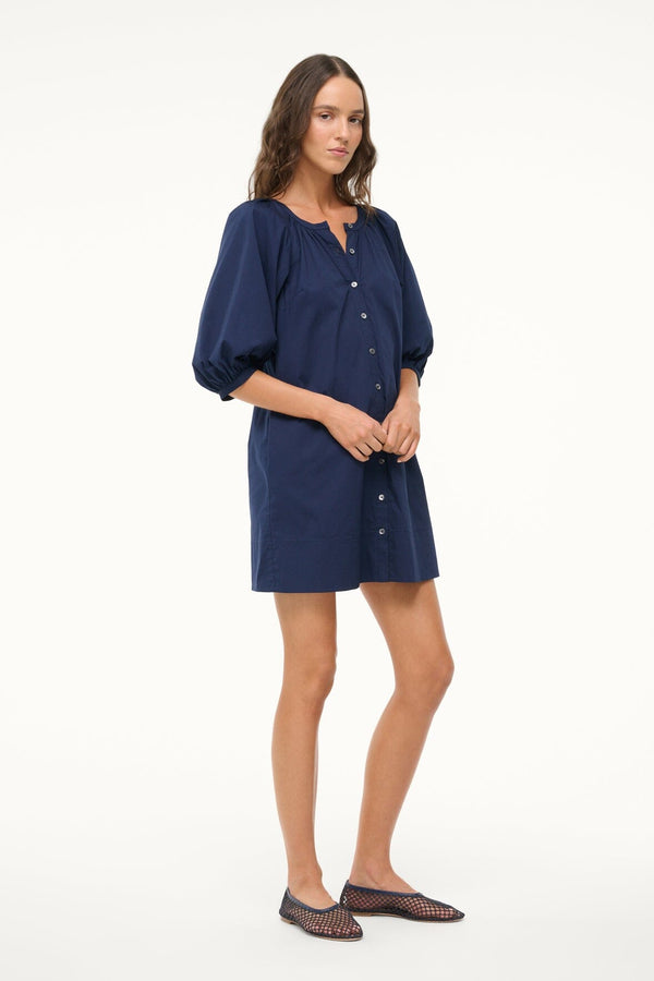 Staud MINI VINCENT DRESS NAVY