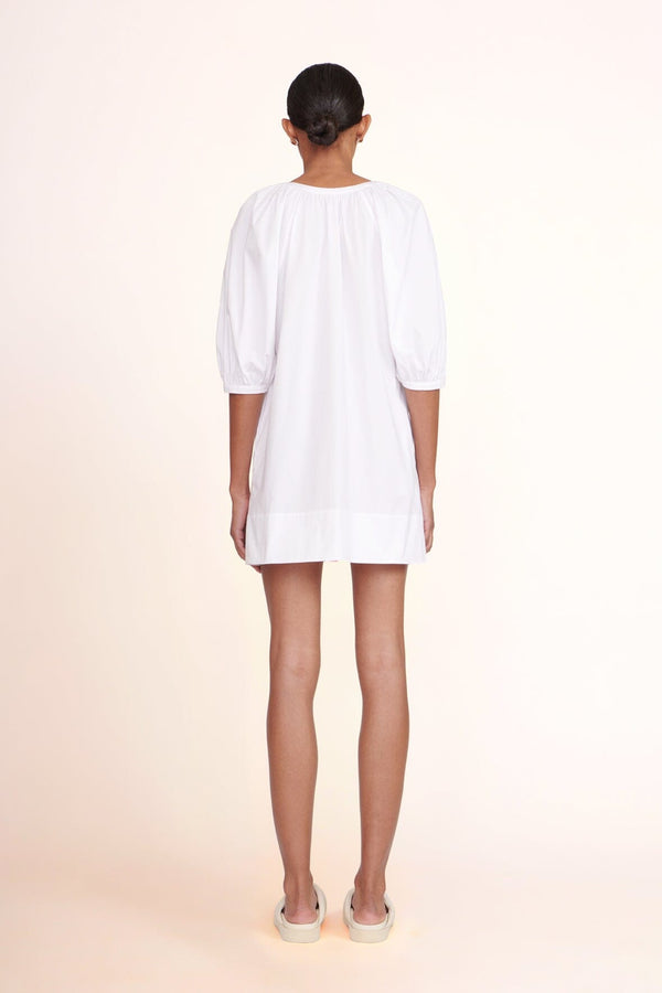 Staud MINI VINCENT DRESS WHITE