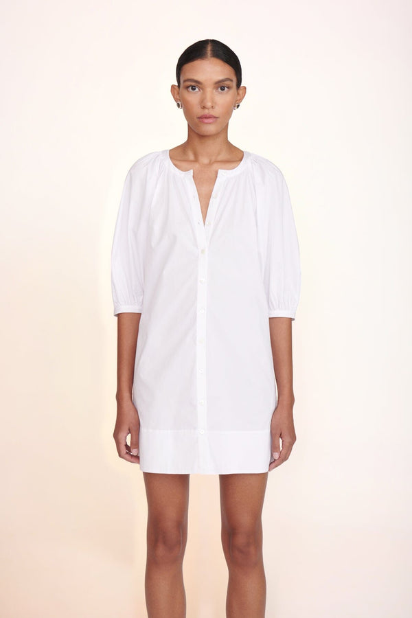 Staud MINI VINCENT DRESS WHITE