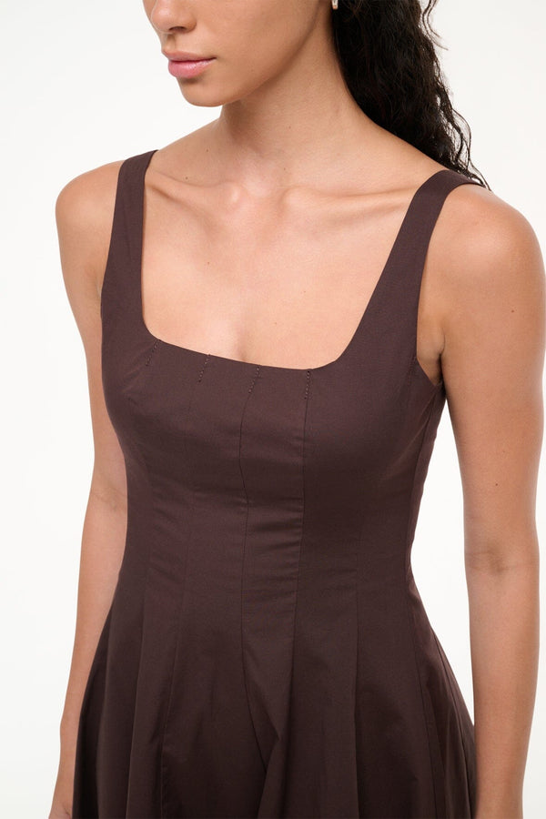 Staud MINI WELLS DRESS EARTH