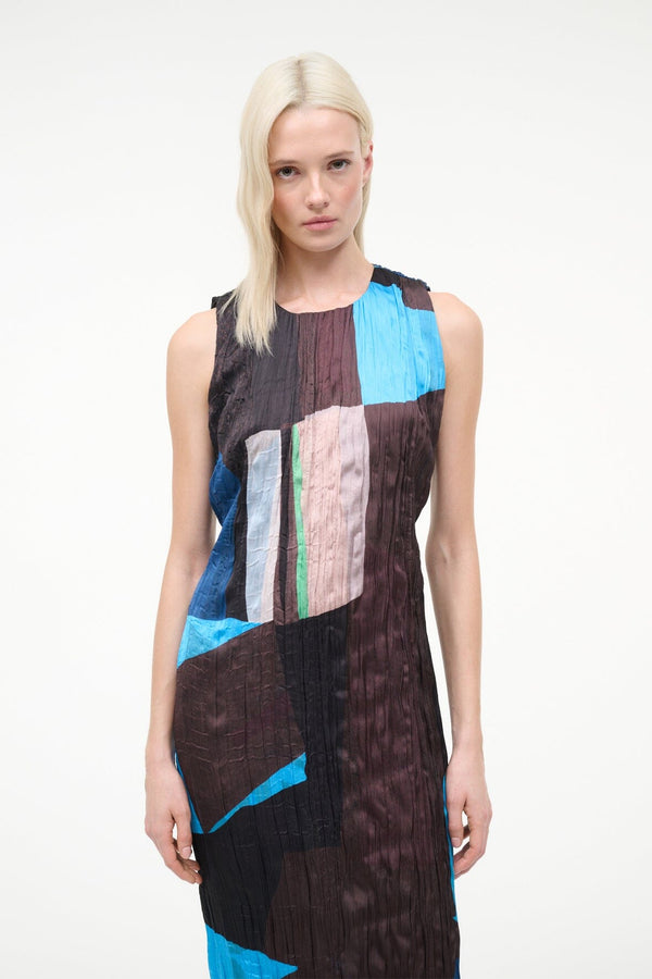 Staud MIZU DRESS BLUE PRISM