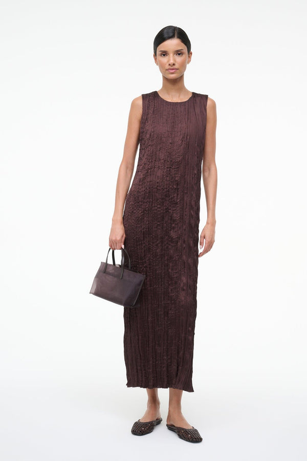 staud MIZU DRESS EARTH PLISSE