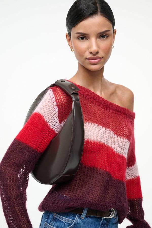 Staud MOON BAG ESPRESSO LEATHER