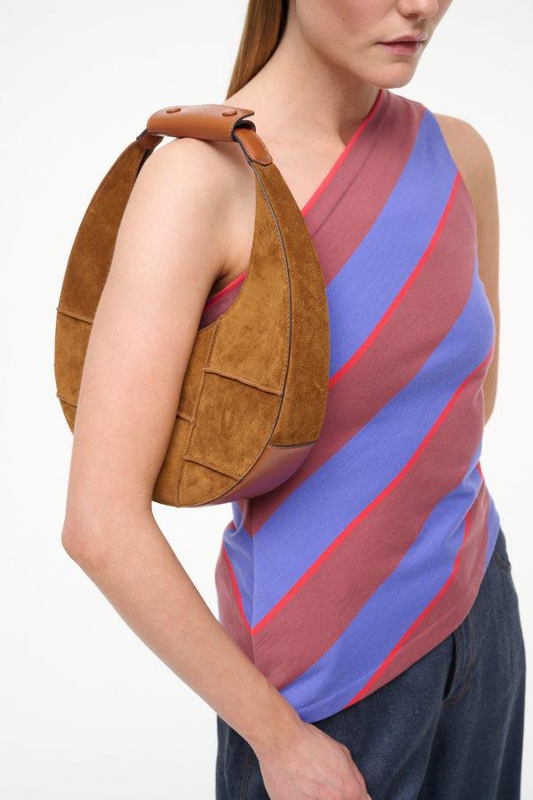 Staud MOON BAG TAN SUEDE