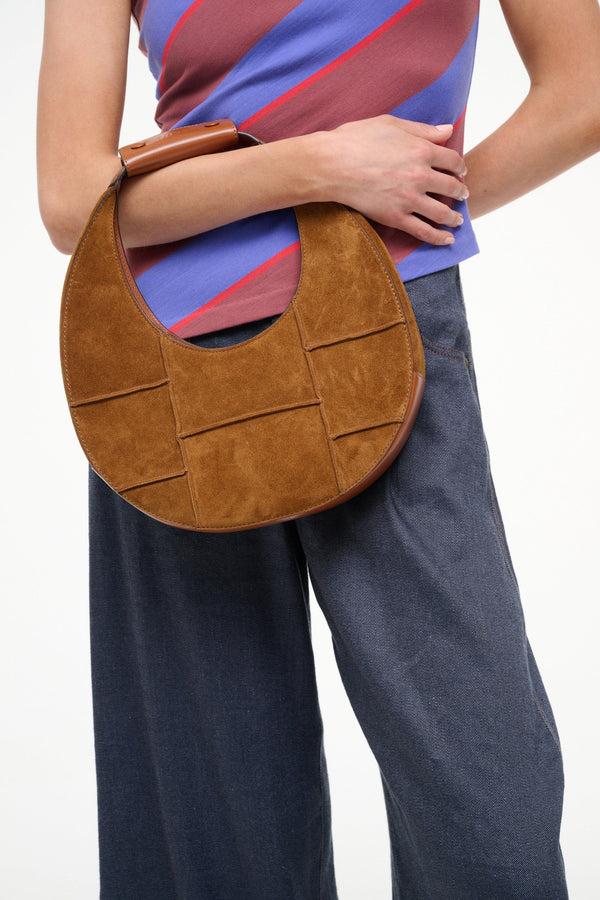 Staud MOON BAG TAN SUEDE