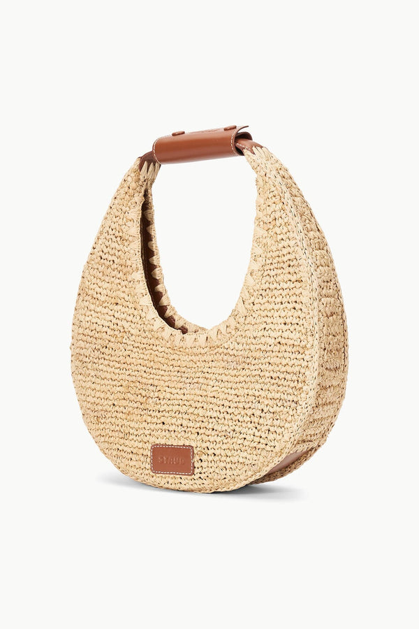 Staud MOON RAFFIA BAG NATURAL RAFFIA