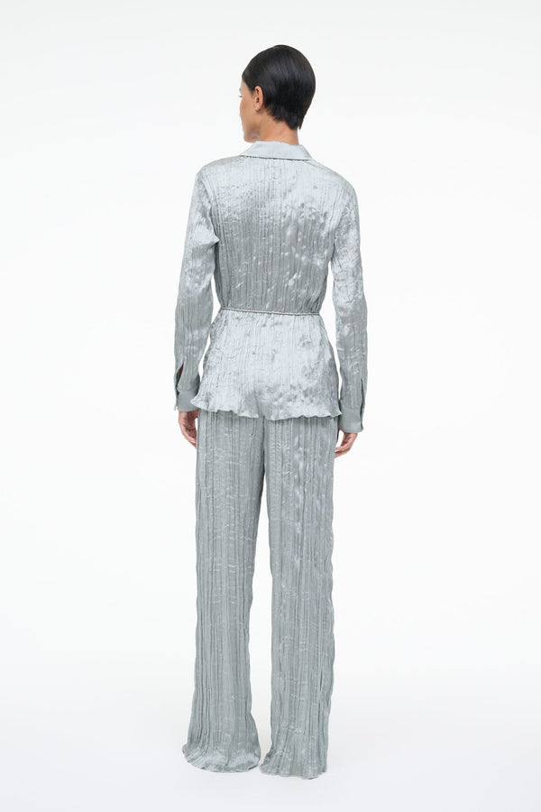 Staud NAMI PANT SILVER SAGE PLISSE
