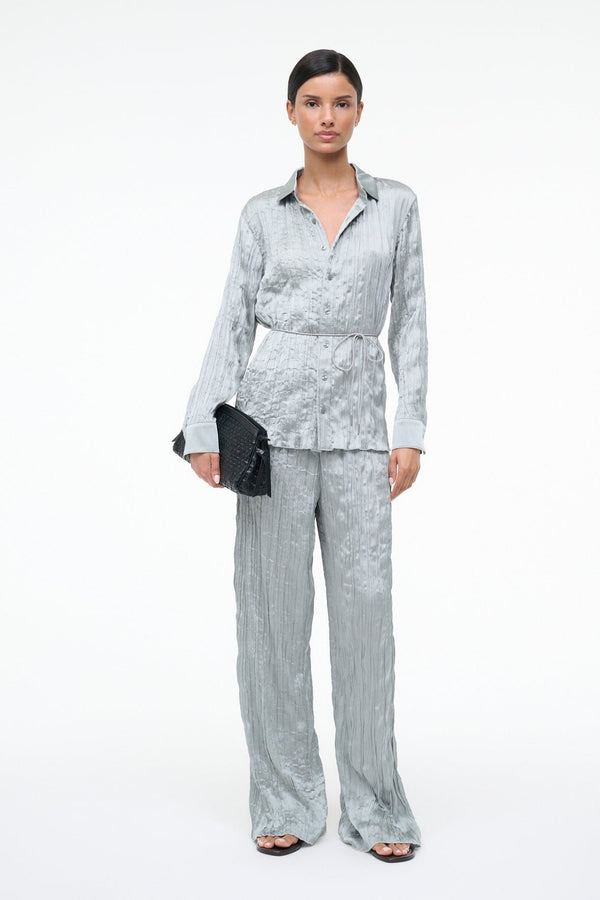 Staud NAMI PANT SILVER SAGE PLISSE