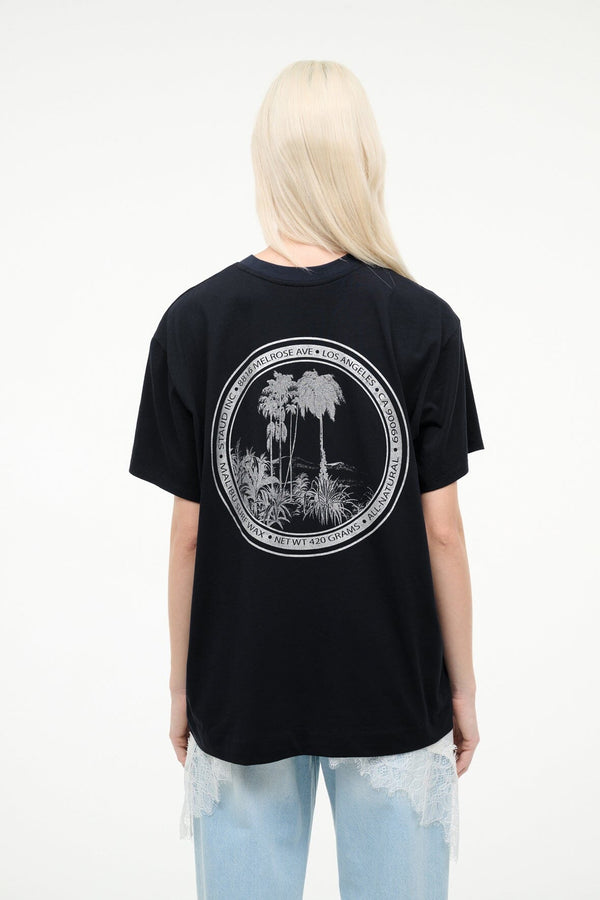 Staud NEWPORT OVERSIZED TEE GOOD VIBES