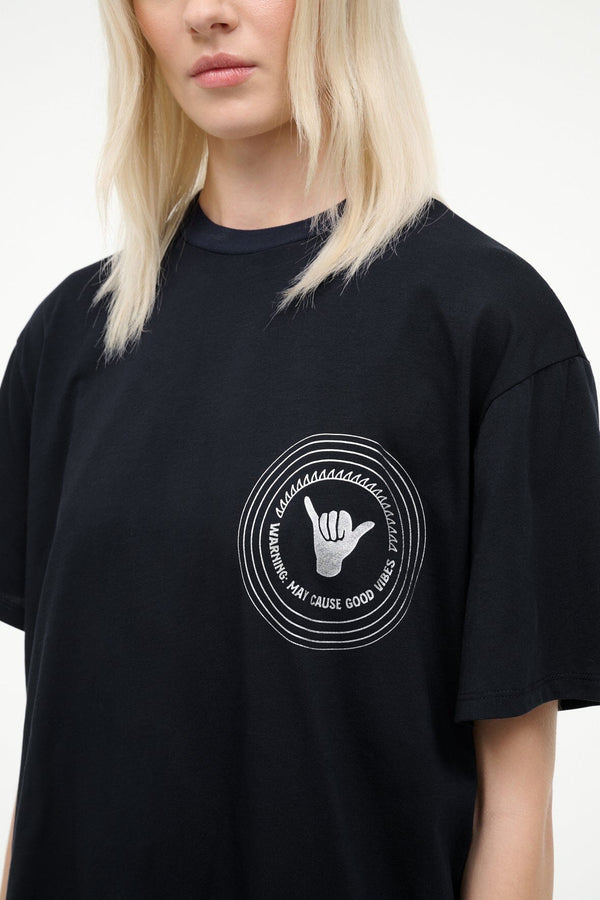Staud NEWPORT OVERSIZED TEE GOOD VIBES