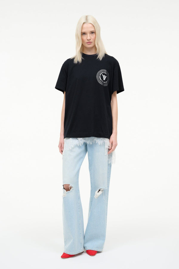 staud NEWPORT OVERSIZED TEE GOOD VIBES