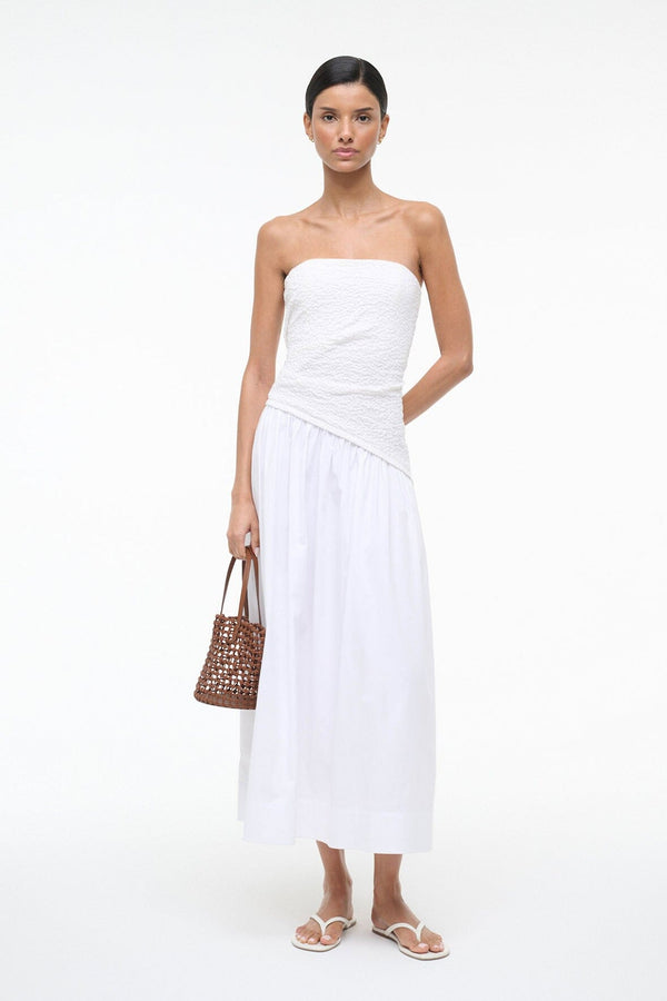staud NIA DRESS WHITE