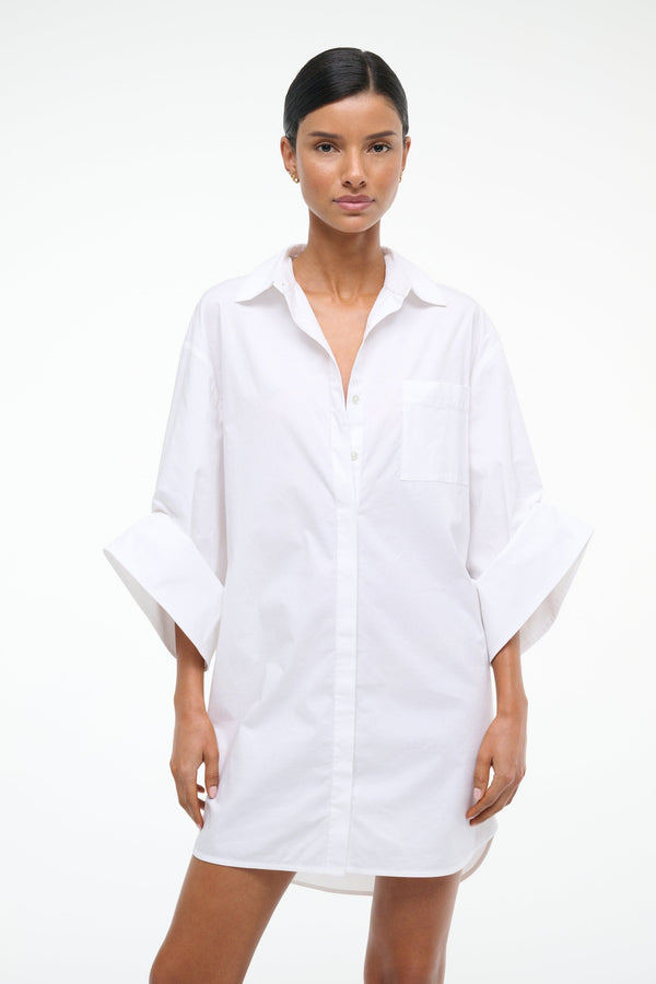 Staud NICO DRESS WHITE